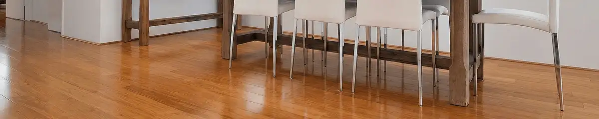 Professionally installed and refinished bamboo flooring in a residential home, showcasing smooth finish and natural wood tones in Salt Lake City, UT