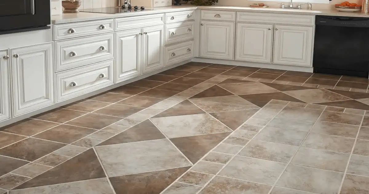 Kitchen with white cabinets and a professionally installed tile floor in Salt Lake City, UT